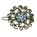 Mini BrassTone Floral Barrette