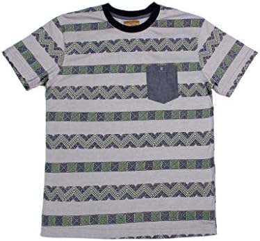 Free Nature Men's Meso T-Shirt with Button Down Contrast Chest Pocket Medium Alloy