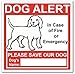 SecurePro Products 6 Dog Alert Safety Warning Window Door Stickers; in Case of Fire Notify Rescue Personnel to Save Dog