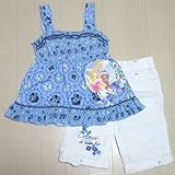 Disney（ディズニー)プリンセスチュニック＆ハーフパンツセットアップ（ブルー×ホワイト） [Baby Product] [Baby Product]