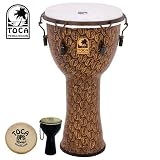 Toca TF2DM Freestyle II Mechanically Tuned Djembe with 12 inch head and Gold Mask finish. Also includes Toca Shaker (#TDS-DPS) 