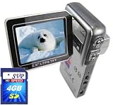 SVP HDDV-3001 12MP Max. 6-in-1 Multi-Functional Camcorder with Rare Huge Flip LCD! (SVP 4GB SDHC Memory Card Included)