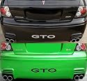 2004-06 PONTIAC GTO SAP Rear Bumper Valence Vinyl Inserts Decals Letters - 37 Colors to choose from (Color :: Chrome Mirror Silver)