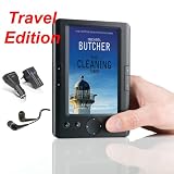 Sovos SVEBK5B Colour eBook eReader - 700 eBooks / 7 hour battery life. Supports DRM locked files.  Travel Edition with UK, European and Car power adapters plus upgraded in-ear headphones