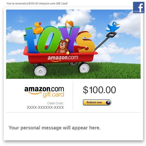 Amazon Gift Card - Facebook - Amazon Toys price