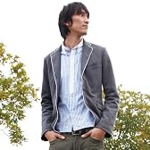 オンボード×アドミラル ジャケット（パイピングカットソージャケット） メンズ 【グレー/L】
