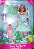 Easter Egg Party Barbie and Kelly Gift Set + Fun Easter Scene With Re-Usable Vinyl Stickers