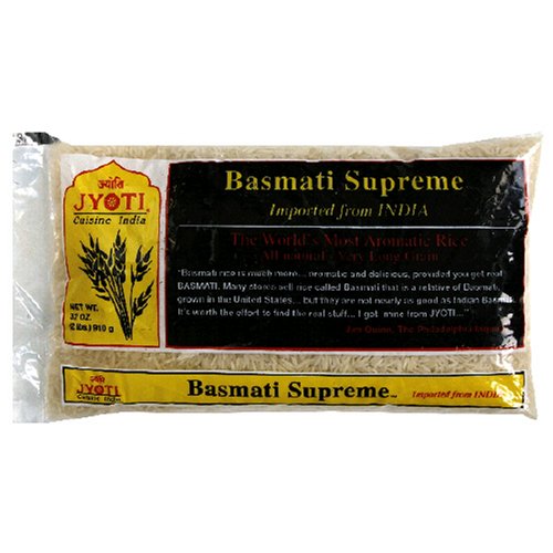 Jyoti Natural Foods Basmati Supreme Rice, 32-Ounce Bags (Pack of 6) by Jyoti