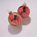 Set of 4 Red Stripe Design Shatterproof Christmas Ball Ornaments 2.5" #827017