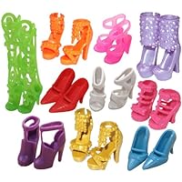 10 Pairs of Doll Shoes, Fit Barbie Dolls