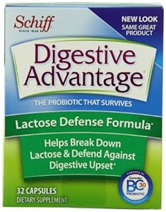 Digestive Advantage Lactose Defense Formula Probiotic Capsules, Dietary Supplement, 32 Count (Pack of 3)