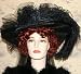 Victorian Hat Black Tea Hat designed by Darna 