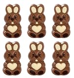 Leonidas Belgian Chocolate Mini Easter Bunnies (set of 6 - 40 grams each)