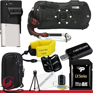 Pentax Optio WG-2 Digital Camera (Black) 32GB Package 3