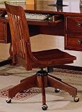 Home Office Swivel Wooden Chair By Coaster Furniture