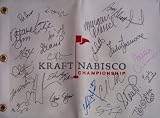 LPGA Kraft Nabisco flag autographed by 26 players (Paula Creamer, Natalie Gulbis, Brittany Lincicome, Lorena Ochoa, Annika Sorenstam)