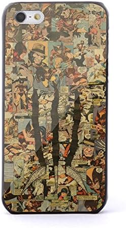 X Men Superhero Cartoon Collage Art for Iphone and Samsung Galaxy (iPhone 5c black)