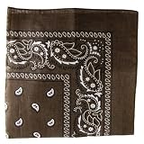 Paisley Cotton Bandana Brown