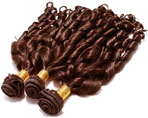 Anth Malaysia Spiral Curl 100% True Real Hair Pack of 3 (20"20"20", 4# Chocolate Brown)