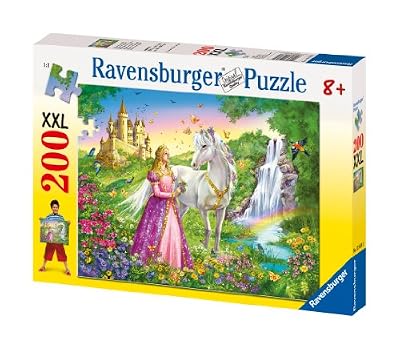 Princess with White Horse and Castle 200 Piece Puzzle by Ravensburger: Ages 8 And Up