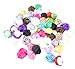 Cloris Pack of 50 Assorted Colors Handmade Mini Fabric Roses Flowers for DIY Headbands Clips