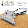 Furever Deshedder Stainless Steel Pet Hair Deshedding Grooming Brush - Medium 2.65-Inch Comb - Perfect Tool For Cats and Dogs - Helps Prevent Shedding and Hairballs