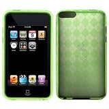 TechMart Durable Gel Skin Protector Case with Diamond Checker Design for Apple iPod Touch 8GB 32GB 64GB 2nd/3rd Generation (Green)