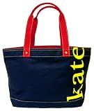 Kate Spade Navy Yellow Red Small Coal Bucket Tote