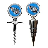 Tennessee Titans NFL Cork Screw and Wine Bottle Topper Set