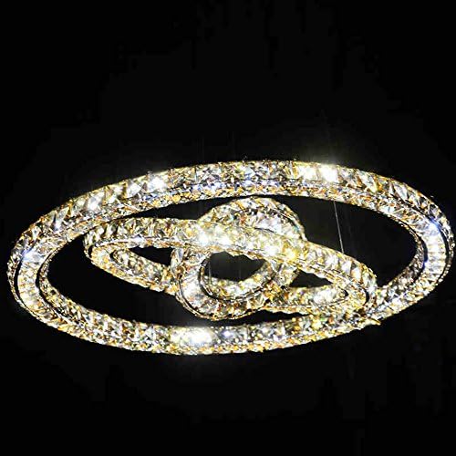 LED Crystal Chandelier Lighting Pendant Light Ceiling Lights Lamp Fixtures with 3 Rings D203040 Ac 100 to 240v LED SMD Chip Light Source Warm White