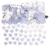 Silver Heart Confetti
