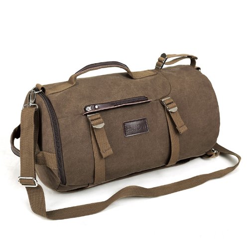 Eshow Men's Canvas Travel Luggage Sport Tote Duffel Bag Oversized Backpack shoulder