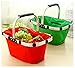 Latsin Garden Collapsible Foldable Picnic Tote Basket, Lightweight with Solid Strick with Aluminum Alloy Frame(Blue)