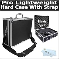 Pro Lightweight And Impact Absorption Hard Case With Shoulder Strap Bundle For The Nikon D3100 14.2MP Digital SLR Camera + BP MicroFiber Cleaning Cloth