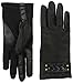 Isotoner Women's Smartouch Stretch Leather Glove with Studded Belt (Fleece Lined)