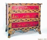Hand Painted Oriental Bamboo Chest Hand Painted Oriental Bamboo Chest
