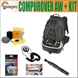 Lowepro Compurover AW Pro Digital SLR Camera/Notebook Black Computer Backpack + Camera Accessory Package - Lowepro ALOWCRK1