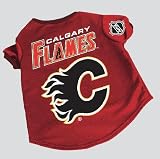 Officially Licensed by NHL - Calgary Flames Dog Hockey Jersey- Small