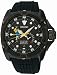 Seiko Velatura Kinetic Direct Drive Watch Black Dial Black Rubber Strap