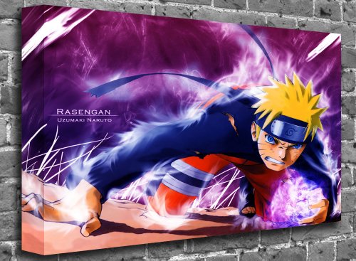 Anime Naruto Kyuubi Rage Rasengan Poster Art Picture Roll Canvas (UNFRAMED) Size:36 x 24 (90 x 60 cm Approx)