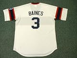 HAROLD BAINES Chicago White Sox 1985 Majestic Cooperstown Throwback Home Baseball Jersey