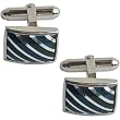 Valentine Gift for Men Sterling Silver Onyx Gemstone Cufflink Set (cflng252)