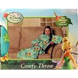 Disney Fairies Flower Party Blanket/SLEEVES Comfy Throw YOUTH