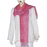 Body Wraps in Blend Silk with Wool Pink 72 x 27 inches