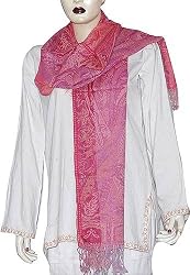 Body Wraps in Blend Silk with Wool Pink 72 x 27 inches