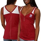 NBA Antigua Philadelphia 76ers Ladies Frisky Henley Tank Top - Red (Small)