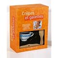 Coffret Cuisine "Cr�pes et Galettes" (Livre 60 recettes + 1 rozell en bois+1 spatule + 2 bol�es de cidre)