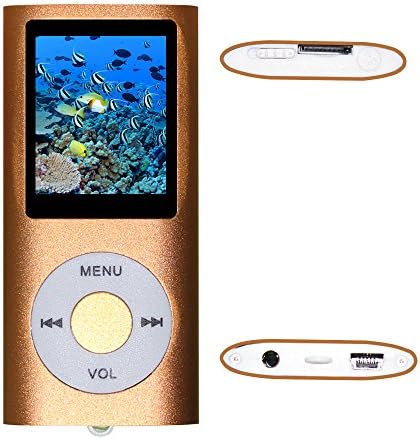 Tom America INC Portable MP4 Player MP3 Player Video Player with Photo Viewer , E-Book Reader , Voice Recorder + 2 GB Micro SD Card (Orange)