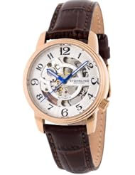 Stuhrling Original Womens 107BL.1245K2 Classique Othello Automatic Skeleton Brown Watch