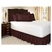 Twin Burgundy Ruffled Bedskirt with 14" Drop